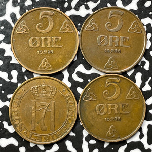 1938 Norway 5 Ore (4 Available) (1 Coin Only)