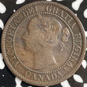 1859 Canada Large Cent Lot#D6572 Obverse Scratch