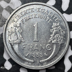 1959 France 1 Franc Lot#D6028 High Grade! Beautiful!