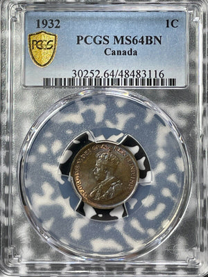 1932 Canada Small Cent PCGS MS64BN Lot#G5841 Choice UNC!