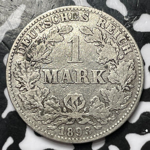 1893-J Germany 1 Mark Lot#D6829 Silver! Better Date