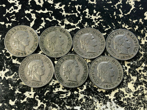 1920 Switzerland 10 Rappen (7 Available) Circulated (1 Coin Only)