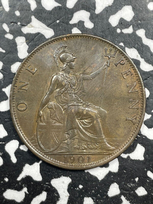 1901 Great Britain 1 Penny Lot#M1615 High Grade! Beautiful!