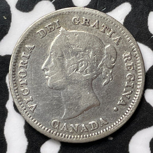 1881-H Canada 5 Cents Lot#D1797 Silver! Old Cleaning