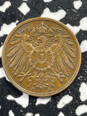1906-J Germany 2 Pfennig Lot#M0904