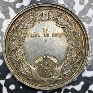 Undated France Lyon Art Festival Medal Lot#JM6397 Silver! 37mm