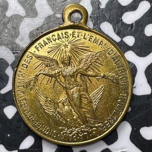 1859 France 2nd War of Italian Independence Armistace Medalet Lot#D3857 24mm