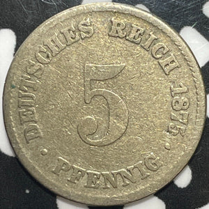 1875-E Germany 5 Pfennig Lot#M7868