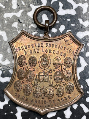 1896 Argentina Patriotic Excursion To San Lorenzo Medal Lot#JM6418 45mm