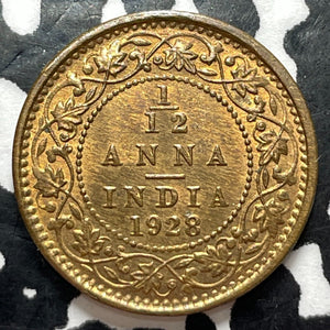 1928 India 1/12 Anna Lot#M1214 High Grade! Beautiful!
