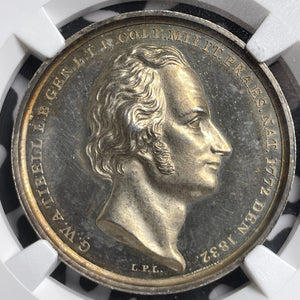 1847 Sweden Gustaf Wilhelm Tibell Medal NGC MS62 Lot#G6640 Silver! Nice UNC!