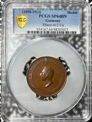(1858-1913) Germany Wurttemberg Agricultural Medal PCGS SP64BN Lot#GV6625