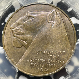 1924 G.B. British Empire Exposition Souvenir Medal PCGS MS63BN Lot#G6161