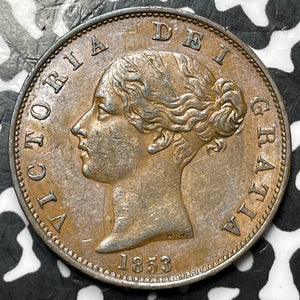 1853 Great Britain 1/2 Penny Lot#JM6587 Nice!