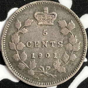 1901 Canada 5 Cents Lot#D4827 Silver!