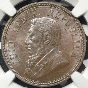 1892 South Africa 1 Penny NGC MS64BN Lot#G4666 Nice UNC!