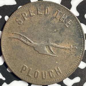 (1859-1860) Prince Edward Island Speed the Plough 1/2 Penny Token Lot#D2990