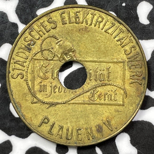 U/D Germany Plauen Electricity Token (6 Available) (1 Coin Only) Menzel-11061.1