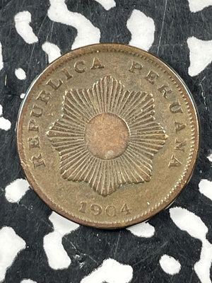 1904 Peru 1 Centavo Lot#M2146