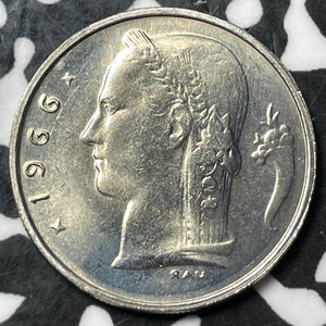 1966 Belgium 1 Franc (Many Available) High Grade! Beautiful! (1 Coin Only)