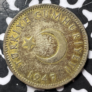 1947 Turkey 1 Lira Lot#D3611