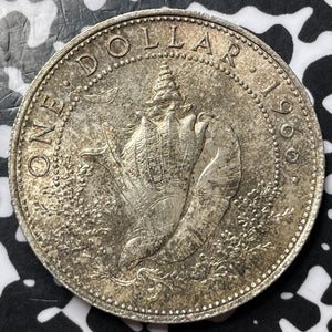 1966 Bahamas $1 Dollar Lot#D6323 Large Silver Coin! High Grade! Beautiful!
