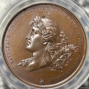 1830 France July Revolution Medal PCGS SP64 Lot#GV4984 Choice UNC! Collignon-799