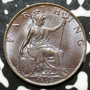 1903 Great Britain 1 Farthing (15 Available) High Grade! Beautiful!(1 Coin Only)