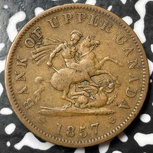1857 Upper Canada 1 Penny Token Lot#D5392