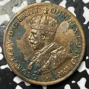 1920 Australia 1 Penny Lot#D3465 Beautiful Detail, Corrosion
