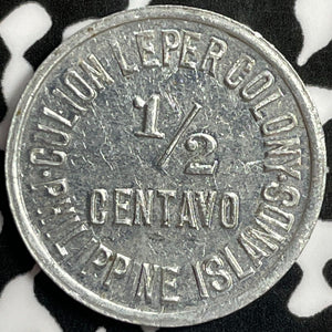 1913 U.S. Philippines Leper Colony 1/2 Centavo Half Centavo Lot#M8931 Nice!