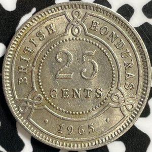 1965 British Honduras 25 Cents Lot#D2804 High Grade! Beautiful!