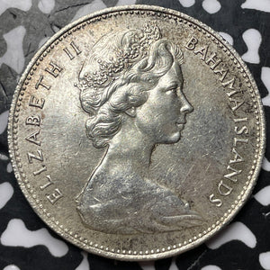 1966 Bahamas $1 Dollar Lot#D6323 Large Silver Coin! High Grade! Beautiful!