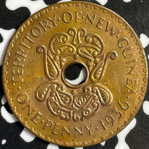 1936 New Guinea 1 Penny Lot#D1544 High Grade! Beautiful!