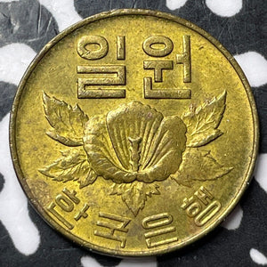 1967 Korea 1 Won Lot#D6171 High Grade! Beautiful!