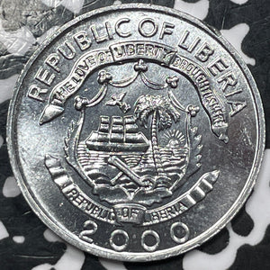 2000 Liberia 5 Cents (17 Available) High Grade! Beautiful! (1 Coin Only) KM#474
