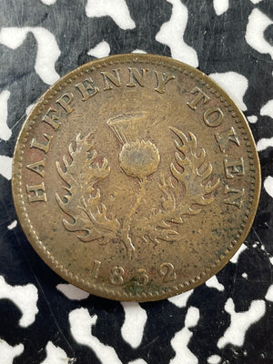 1832 Nova Scotia 1/2 Penny Token Lot#M1994