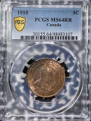 1910 Canada Large Cent PCGS MS64RB Lot#G5815 Choice UNC!