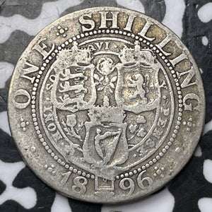 1896 Great Britain 1 Shilling Lot#D5365 Silver!