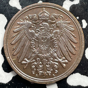 1913-A Germany 1 Pfennig Lot#M0001 High Grade! Beautiful!