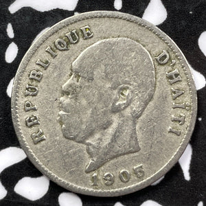 1905 Haiti 5 Centimes (13 Available) (1 Coin Only)
