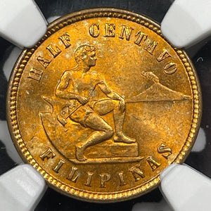 1903 U.S. Philippines 1/2 Centavo NGC MS64RB (7 Available) (1 Coin Only)