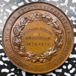 1879 Netherlands Amsterdam Wijnand Focknink 200th Anniversary Medal Lot#OV1174