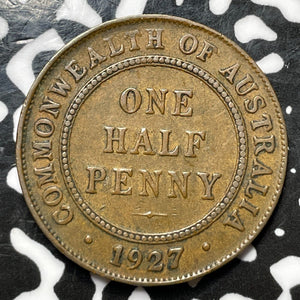 1927 Australia 1/2 Penny Half Penny Lot#M4972