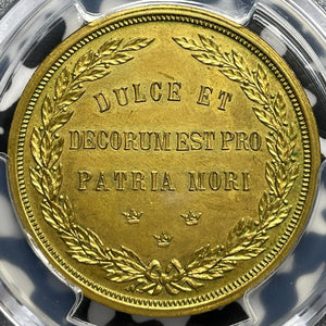1916 Germany Wilhelm II New York Brass Medal PCGS MS63 Lot#G6601 35mm