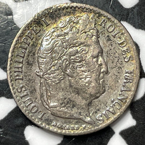 1841-A France 1/4 Franc Lot#D6819 Silver! Nice!