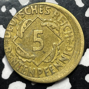 1924-A Germany 5 Pfennig Lot#M0018 Off-Center Error