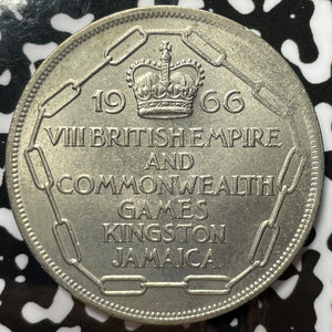 1966 Jamaica 5 Shillings Lot#M5211 High Grade! Beautiful! British Empire Games