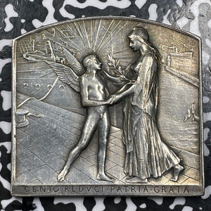 1893 France Chicago International Expo Silvered Bronze Plaque Lot#OV1008 53x50mm