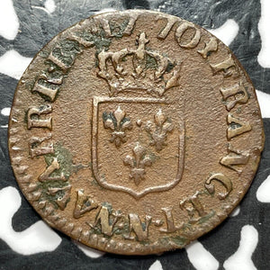 1770-N France 1 Liard Lot#D6781